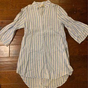 blue and white sundress